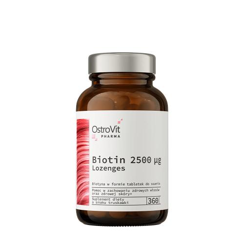 OstroVit Pharma Biotin 2500 μg lozenges (360 Lutschtabletten, Erdbeere)