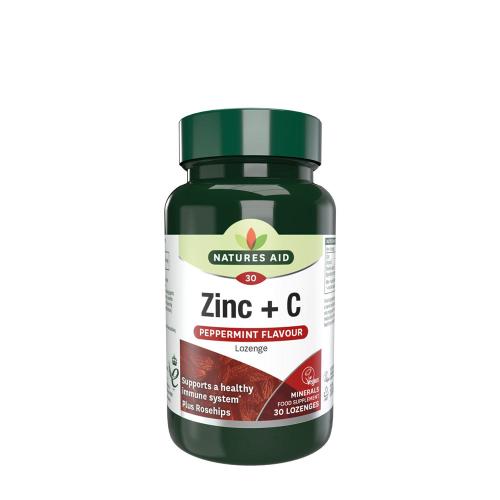 Natures Aid Zinc + C Lozenge - Peppermint Flavour (30 Lutschtabletten)