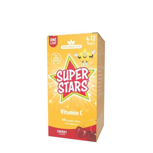 Natures Aid Super Stars Vitamin C - Cherry Flavor (60 Kautabletten)