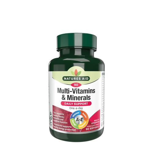 Natures Aid Multi-Vitamins & Minerals (with Iron) (90 Weichkapseln)