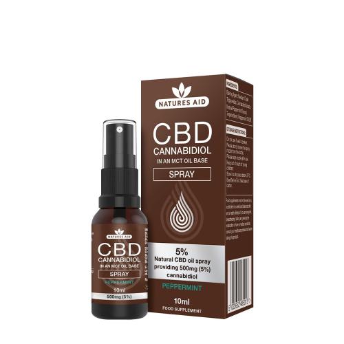 Natures Aid CBD Oil 5% Spray (10 ml, Pfefferminze)