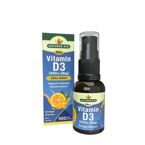Natures Aid Vitamin D3 Daily Oral Spray (30 ml, Orange)