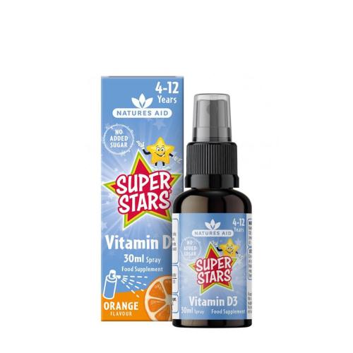 Natures Aid Super Stars Vitamin D3 Spray (30 ml, Orange)