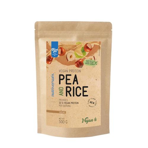 Nutriversum Pea & Rice Vegan Protein - VEGAN - NEW (500 g, Haselnuss)