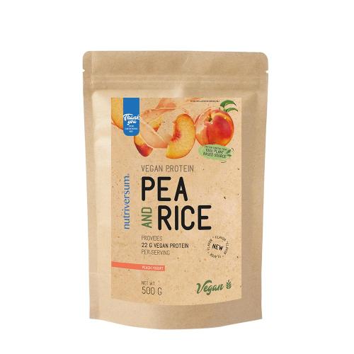 Nutriversum Pea & Rice Vegan Protein - VEGAN - NEW (500 g, Pfirsich Joghurt)