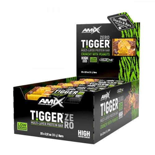 Amix TIGGER® Zero bar (20 x 60g, Peanut Butter & Caramel)