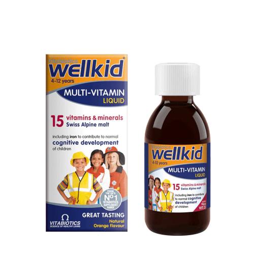 Vitabiotics Wellkid Multi-vitamin Liquid (150 ml, Orange)