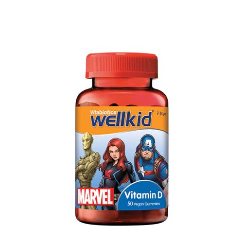 Vitabiotics Wellkid Marvel Vitamin D Gummies (50 Gummibonbons, Erdbeere)