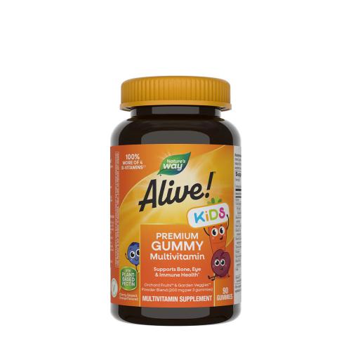 Natures Way Alive!® Premium Kids Multivitamin Gummy (90 Gummibonbons, Kirsche, Orange & Traube)