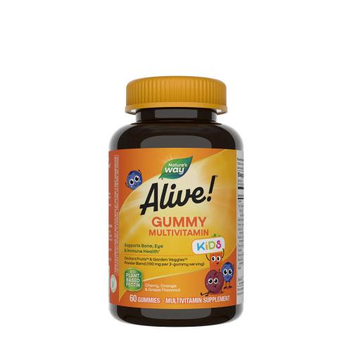 Natures Way Alive!® Kids Multivitamin Gummy (60 Gummibonbons, Kirsche, Orange & Traube)