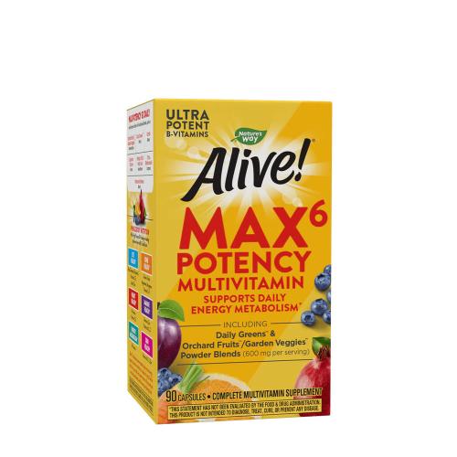 Natures Way Alive!® Max6 Max Potency Daily Multivitamin (90 Kapseln)