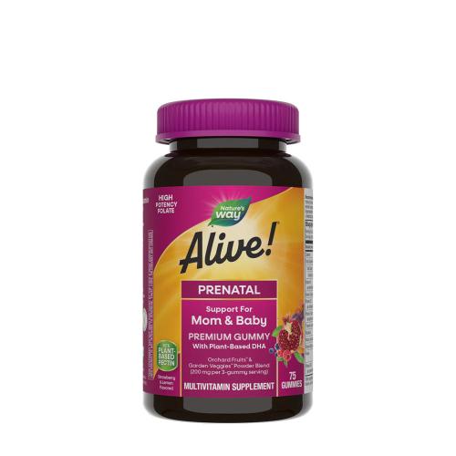 Natures Way Alive!® Premium Prenatal Gummies (75 Gummibonbons, Erdbeere-Zitrone)