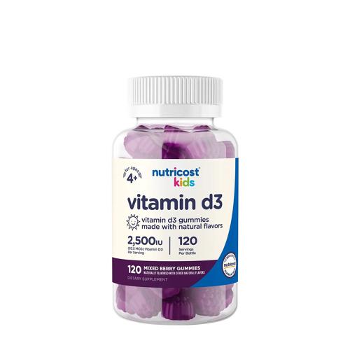 Nutricost Kids Vitamin D3 Gummies (120 Gummibonbons, Gemischte Beeren)