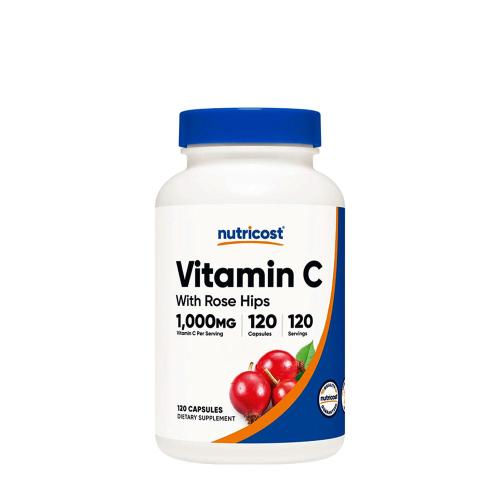 Nutricost Vitamin C with Rose Hips Capsules (120 Kapseln)