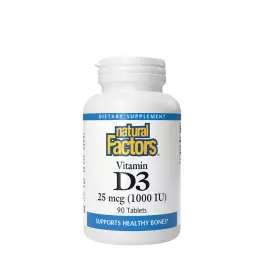 Natural Factors Vitamin D3 25 mcg (1,000 IU) (90 Tabletten)