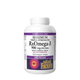   Natural Factors RxOmega-3 with Vitamin D3 Maximum Triple Strength 900 mg (150 Weichkapseln)