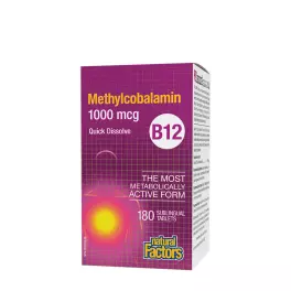   Natural Factors NATURAL FACTORS VITAMIN B12 METHYLCOBALAMIN 1000 MCG (90 SUBLINGUAL TABLETS) (180 Tabletten)