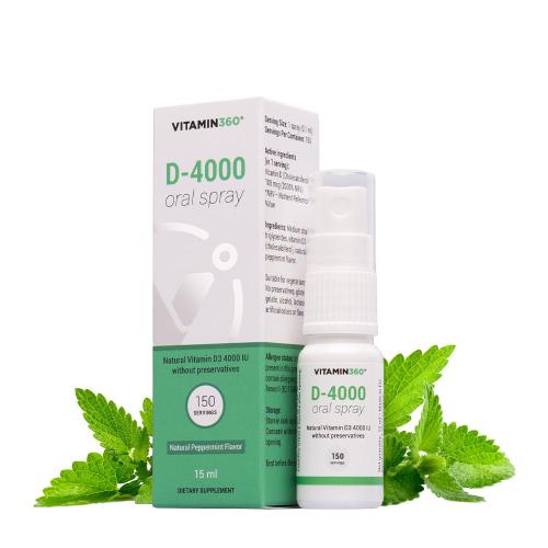 Vitamin360 D-4000 Oral Spray (15 ml, Natürliche Pfefferminze)
