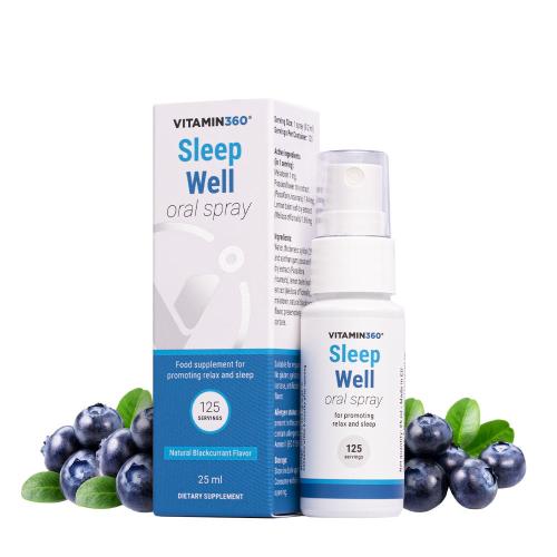 Vitamin360 Sleep Well Oral Spray (25 ml, Schwarze Johannisbeere)