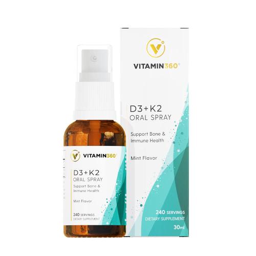Vitamin360 D3 + K2 Oral Spray  (30 ml, Minzgeschmack)